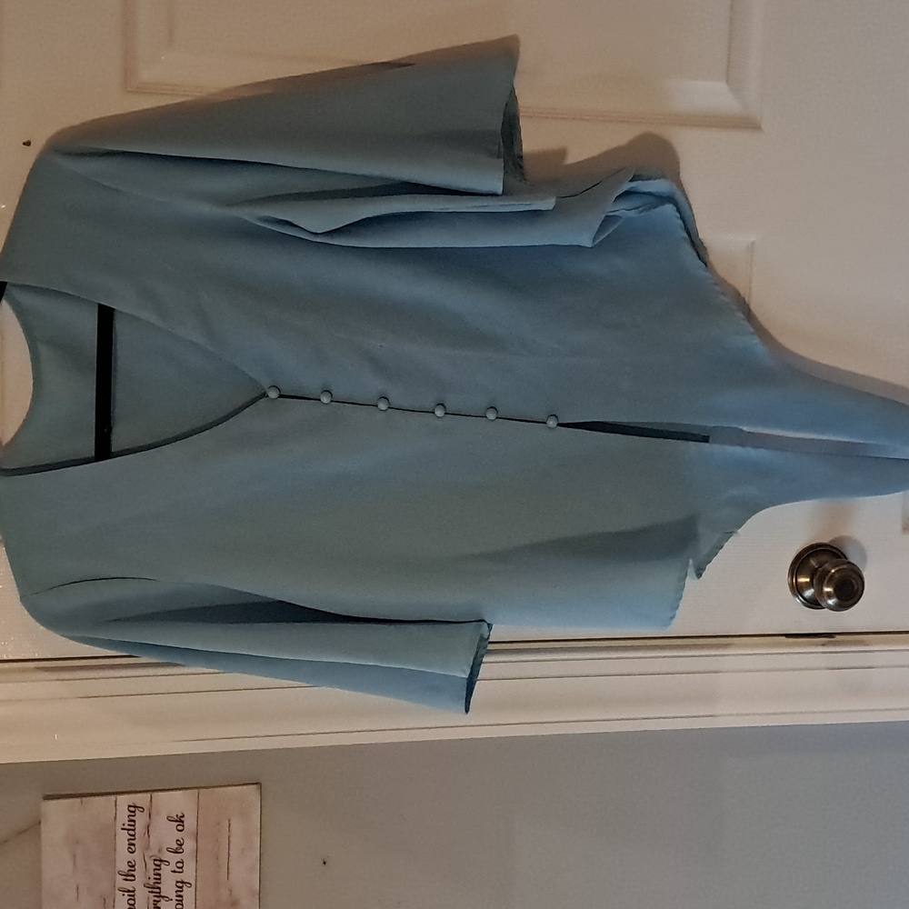Light blue tie up blouse medium
